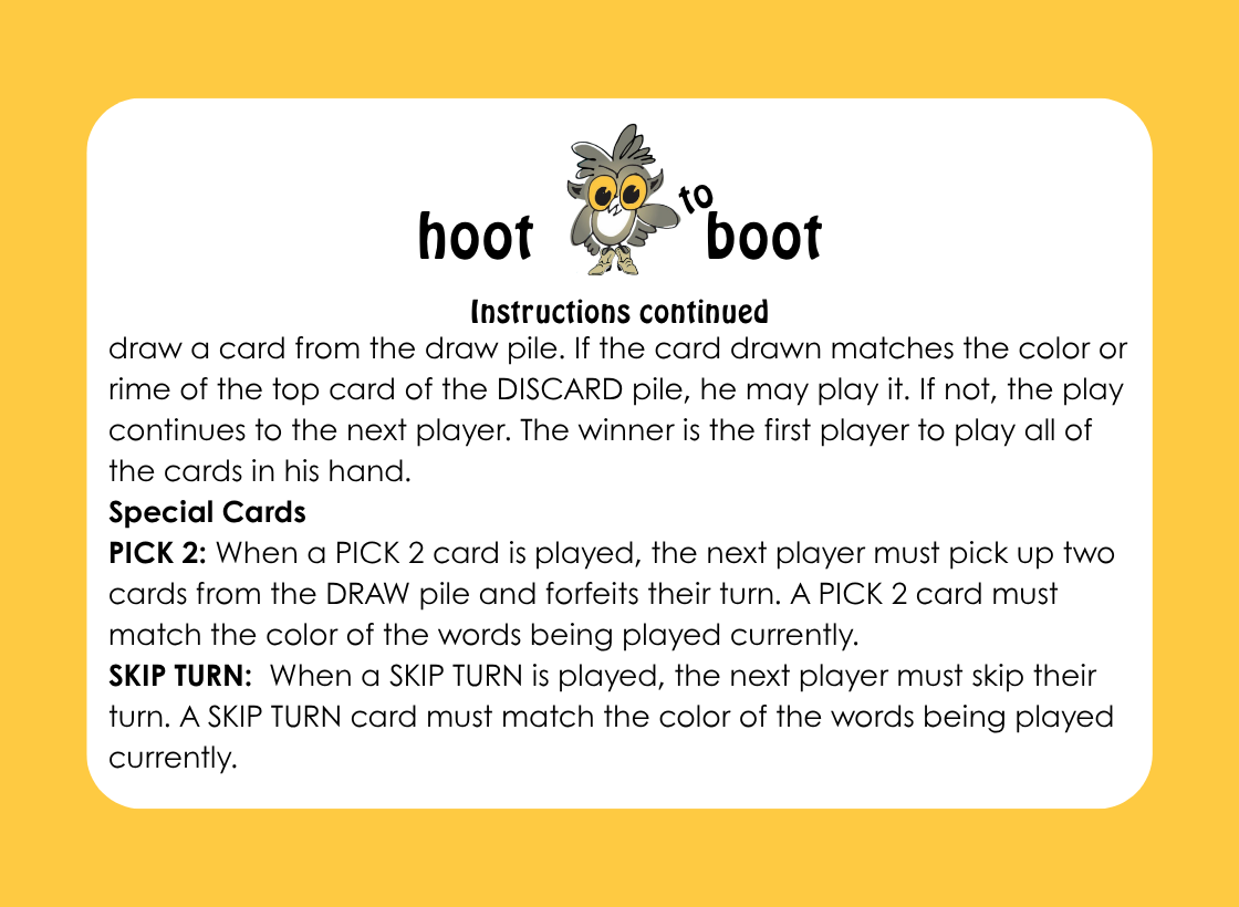 Hoot to Boot: A phonetic game of onsets and rimes
