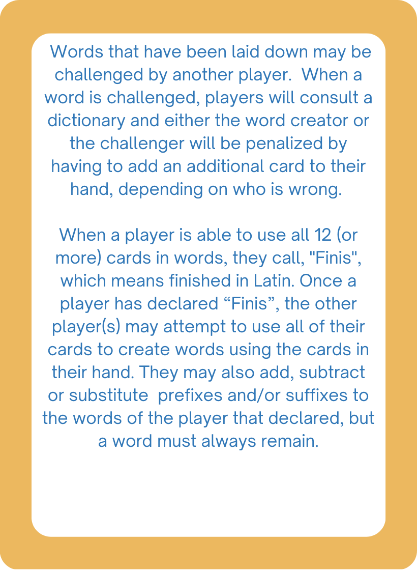 Ludus Verborum: A Game of Words